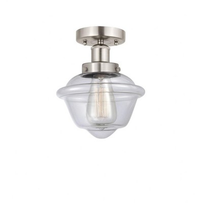 Oxford - 1 Light Semi-Flush Mount In Industrial Style-8.25 Inches Tall and 6.5 Inches Wide