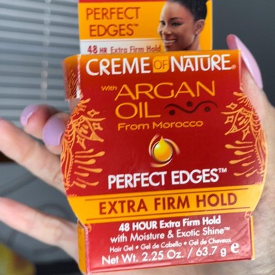 Creme Of Nature Argan Oil Edge Control Hair Gel Extra Hold 2.25oz