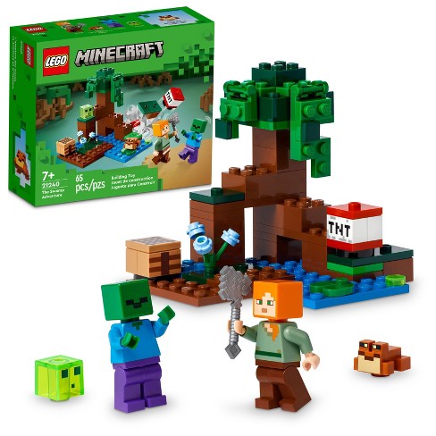 Tilbageholdelse Sæt tabellen op periode Lego Minecraft The Swamp Adventure Set With Figures 21240 : Target