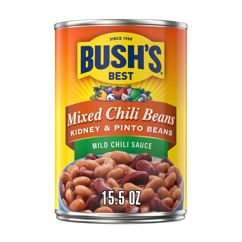 Bush&#39;s Mixed Pinto &#38; Kidney Beans in Medium Chili Sauce - 15.5oz, 1 of 8