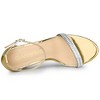 Allegra K Women's Rhinestone Ankle Strap Chunky Sandals - 4 of 4