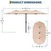 13ft Double-Sided Patio Umbrella with Crank & Tilt, UV99% Protection, Alloy Steel Frame, 6 Colors Available - 3 of 4