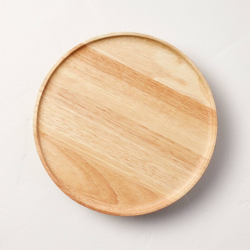 Wooden Pedestal Lazy Susan Natural - Hearth & Hand™ with Magnolia, 1 of 5