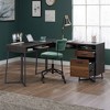 Canton LaneL Shaped Desk Computer Desk Brew Oak - Sauder: Home Office, Letter-Size File Holder - 3 of 4
