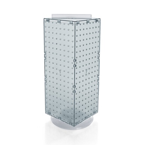 Azar Displays Clear Four-sided Revolving Pegboard Counter Display With ...