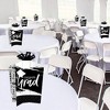 Big Dot of Happiness Black and White Graduation Table Decorations - Party Fold and Flare Centerpieces - 10 Count - 2 of 4