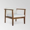Newbury 4pc Acacia Wood Chat Set - Teak/Beige - Christopher Knight Home: Outdoor Seating with Cushions & Coffee Table - 4 of 4