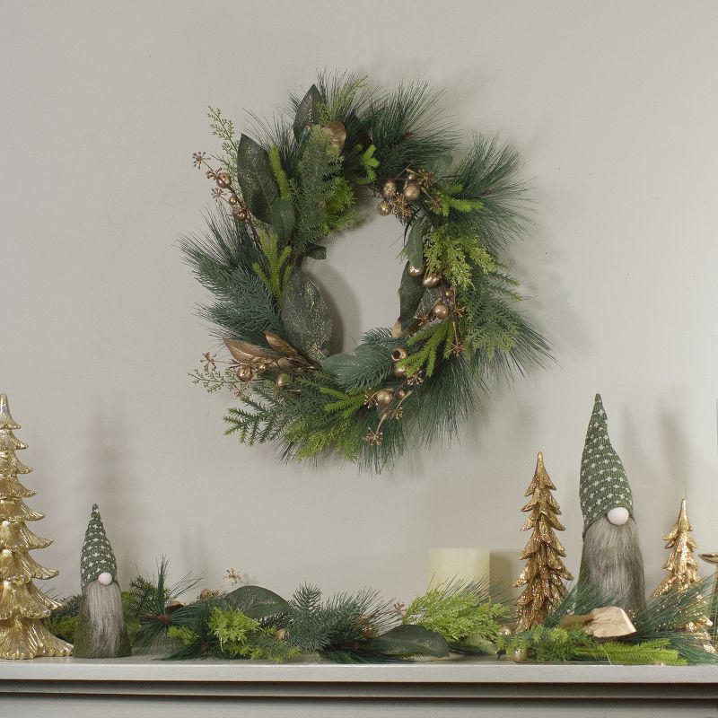 Northlight 5' Leaves, Berry and Cedar Artificial Christmas Garland - Unlit, 3 of 5