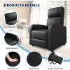 Recliner Chair for Adults,PU Leather Lazy Recliner Ergonomic Adjustable Single Sofa Enhanced with Side Pocket, Tall Back, Wide Arms Padded Seat - 4 of 4