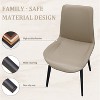 QingMoon Modern Dining Chairs Set of 4, PU Leather Upholstered Dinner Chairs, with Sturdy Metal Legs, for Home Kitchen, Living Room - 3 of 4