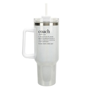 Elanze Designs Coach Character Builder Mentor Trainer 40 oz. Stainless Steel, Large Water Bottle Coffee Mug, Spill & Leak Resistant, Thermal Travel - 1 of 1
