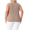 Agnes Orinda Women's Plus Size Ribbed Knit Sleeveless Casual Comfty Tank Tops - 4 of 4