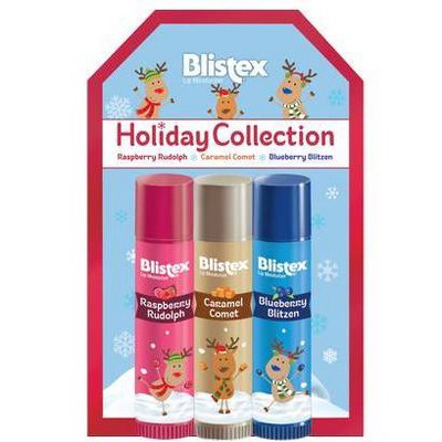 Blistex Reindeer Holiday Collection Lip Balm - 3pk