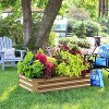 Sunnydaze Raised Corrugated Galvanized Steel Rectangle Garden Bed for Plants, Vegetables, and Flowers - 48" L x 11.75" H - 3 of 4