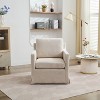 CAVINAS 29.92'' Swivel Accent Chair, 360-Degree Rotating Armchair with Skirted Base and Removable Cushion - 3 of 4