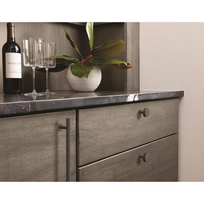 Matte Black 6-5/16 inch Center-to-Center Cylindrical Bar Cabinet Pull