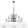 Hunter Fans 40.5" Kerrison Ceiling Light Natural Iron Finish - 12 Bulb Chandelier for Modern Indoor Spaces - 3 of 4