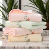 REGALWOVEN Bathroom Pure Cotton Soft Absorbent Floral Embroidered Hand Towel 15" x 30" - 4 of 4