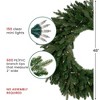 Northlight Real Touch™ Pre-Lit Grande Spruce Artificial Christmas Wreath - 48" - Clear Lights - 4 of 4