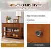 PAGED Vintage American Console Table with 3 Storage Drawers & 2 Shelves, 48" Solid Pine Top Entryway Sofa Table, Distressed Finish Sofa Table - 2 of 4