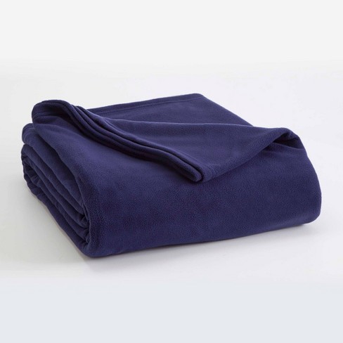 Twin Micro Fleece Bed Blanket Navy - Vellux : Target