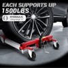 Car Wheel Dolly Jack Set, 1500LBS Capacity Wheel Dolly with Hydraulic Tire Jack & Aluminium Twin Rollers, Heavy Duty Rollers with Foot Pedal - 2 of 4