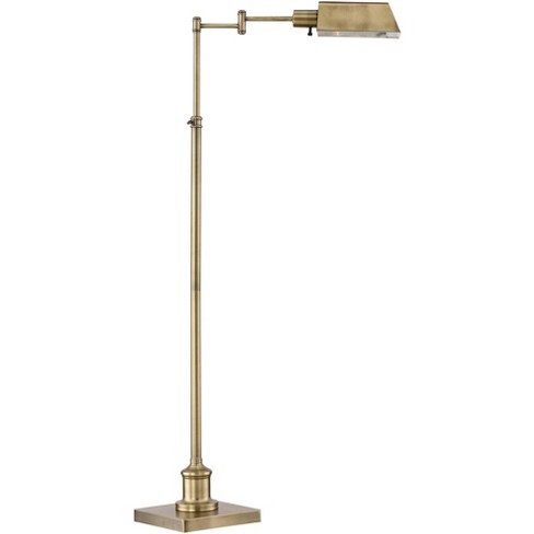 Traditional brass country house adjustable library light in
