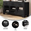 Emma and Oliver Engineered Wood Buffet Sideboard Storage Cabinet for Kitchen/Dining Room with 3 Drawers and 3 Tempered Glass Doors - 4 of 4