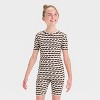 Girls' 2pc Short Sleeve Tight Fit Rib-Knit Pajama Set - Cat & Jack™ - 3 of 4