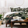 Deny Designs Twin/ Twin Extra Long Burcu Korkmazyurek Dark Garden Duvet Cover and Pillow Sham Black - 3 of 4