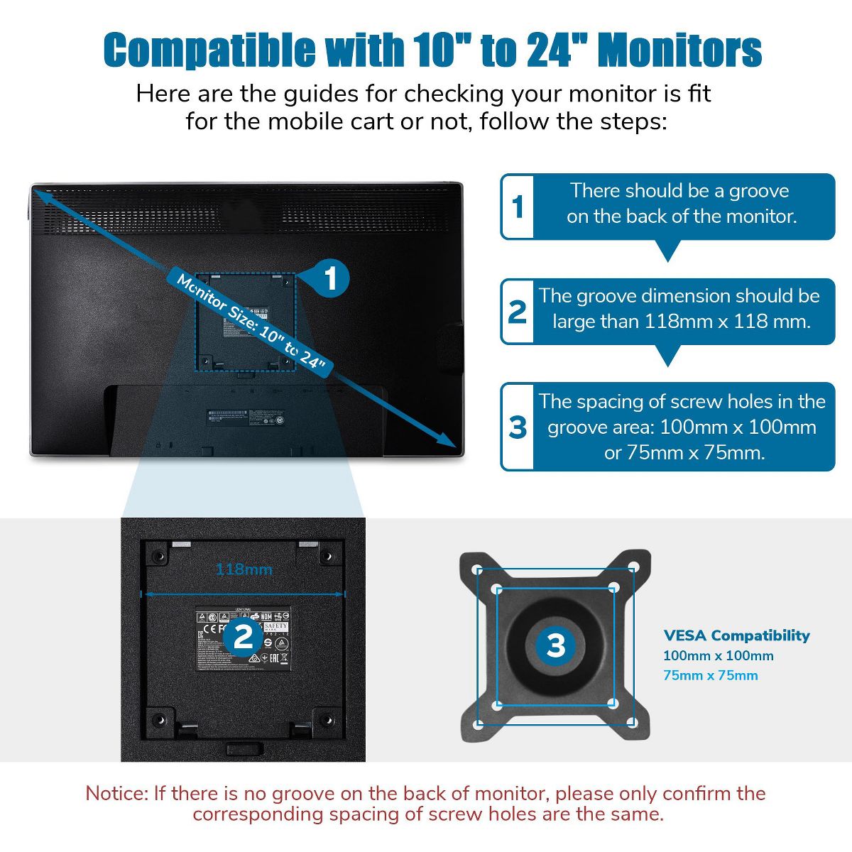 Yescom NexusX Commander Rolling Computer Cart 4-Monitors Industrial Heavy-Duty Mobile Workstation for Production Line Monitoring MES/HMI Control Shop - thumbnail 5