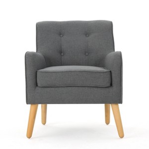 Felicity Mid Century Arm Chair Charcoal - Christopher Knight Home, Grey