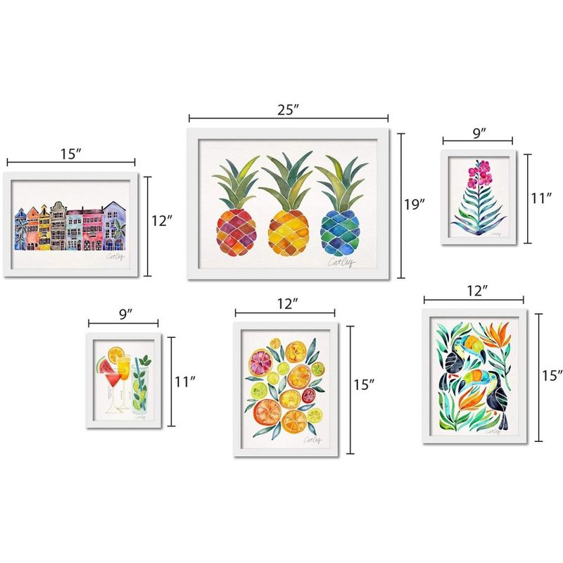 Americanflat Botanical (Set Of 6) Framed Prints Gallery Wall Art Set Colorful Tropical By Cat Coquillette, 5 of 7