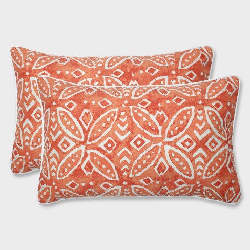 2pk Merida Pimento Rectangular Throw Pillows Orange Pillow