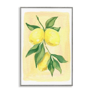 Stupell Industries Hanging Lemons Country Charm Black Framed Giclee Art - 1 of 4
