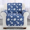 The Lakeside Collection Christmas Blue Floral Accent Pillow or Furniture Protectors - 4 of 4