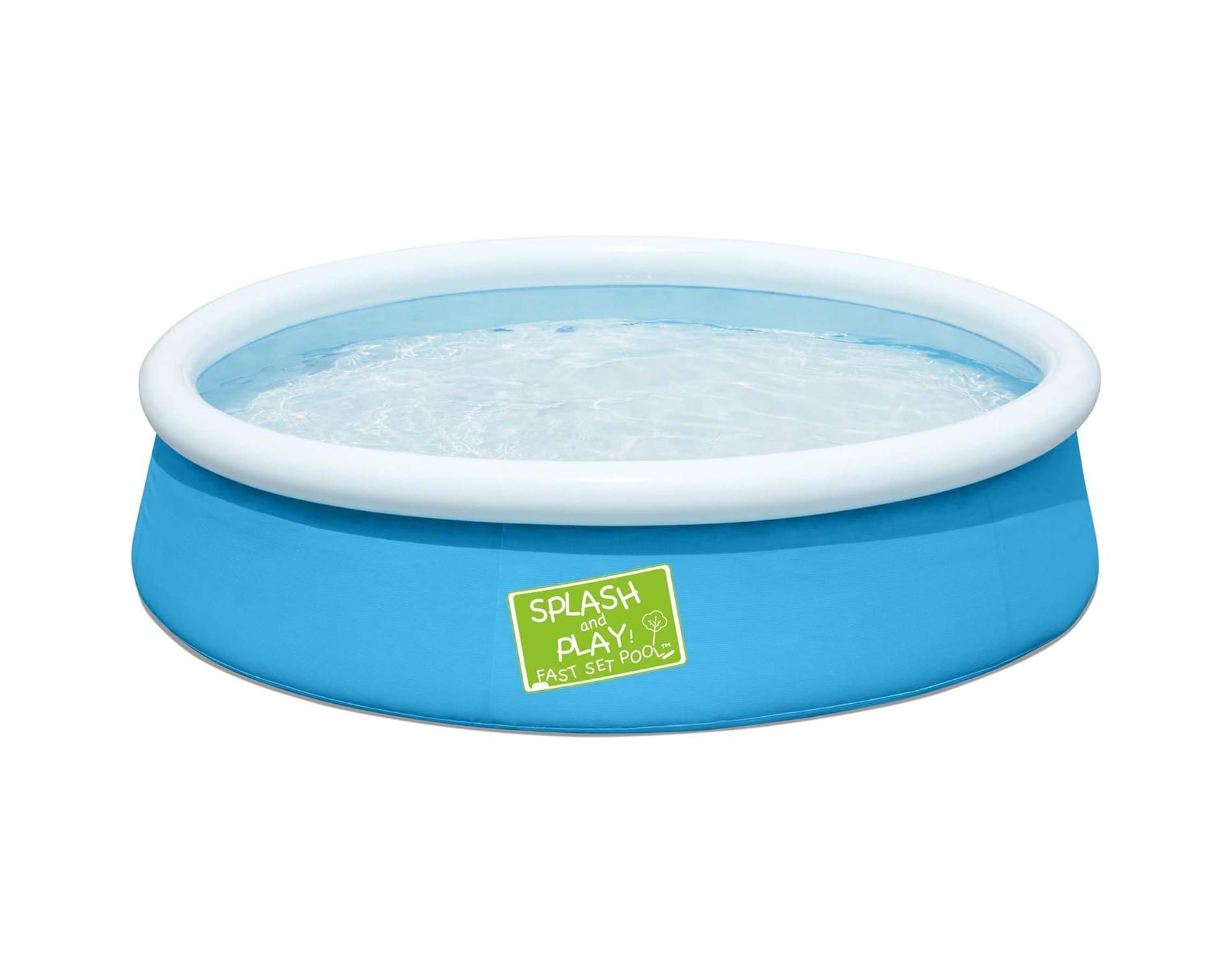 Bestway Fast Set Pool Above Ground Kiddie Swimming Pool 5’ X 15” 57241E , Blue