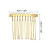 Unique Bargains No Slip Hair Side Combs Accessories Fashion Metal 2 Pcs - 2 of 4