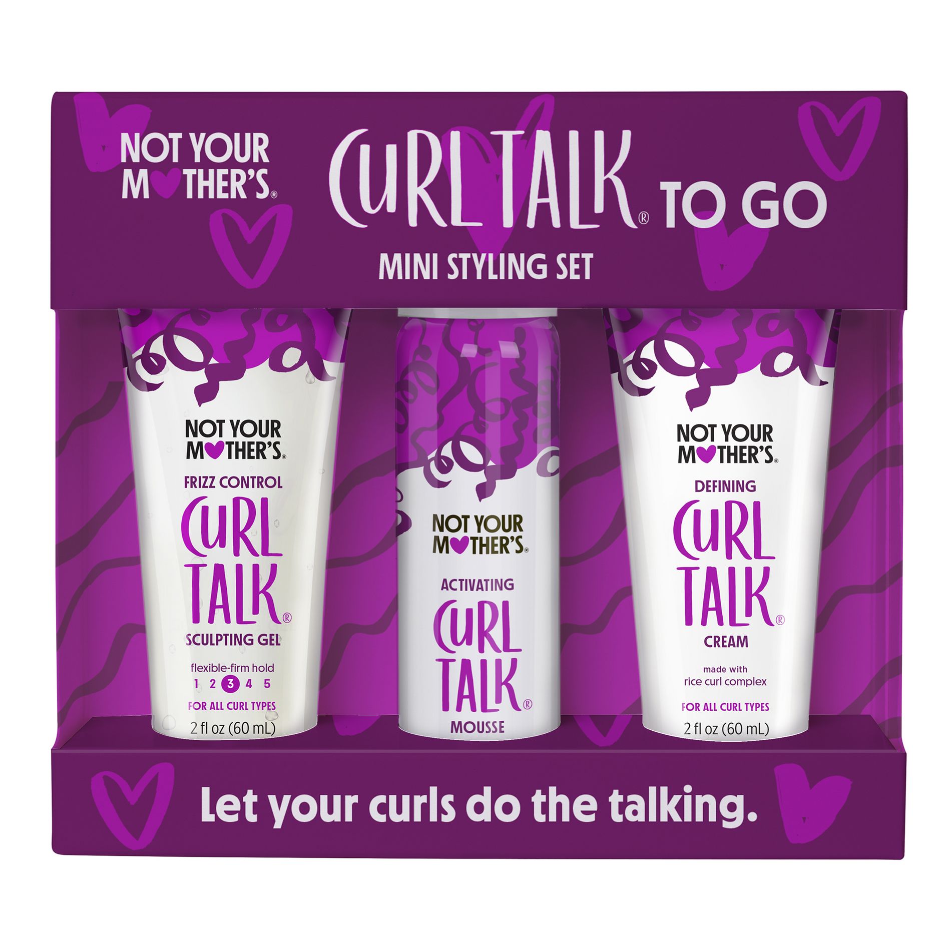 Not Your Mother's Curl Talk Mini Styling Set: Volumizing, Curl Enhancing, For All Hair Types, Multiple Forms