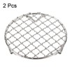 Unique Bargains Stainless Steel Round Cross Wire Barbecue Grill with Legs - 3 of 4