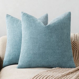 LISM Throw Pillow Covers 2-Pack Chenille Decorative Pillowcases Accent Cushion Cover for Home - 1 of 4