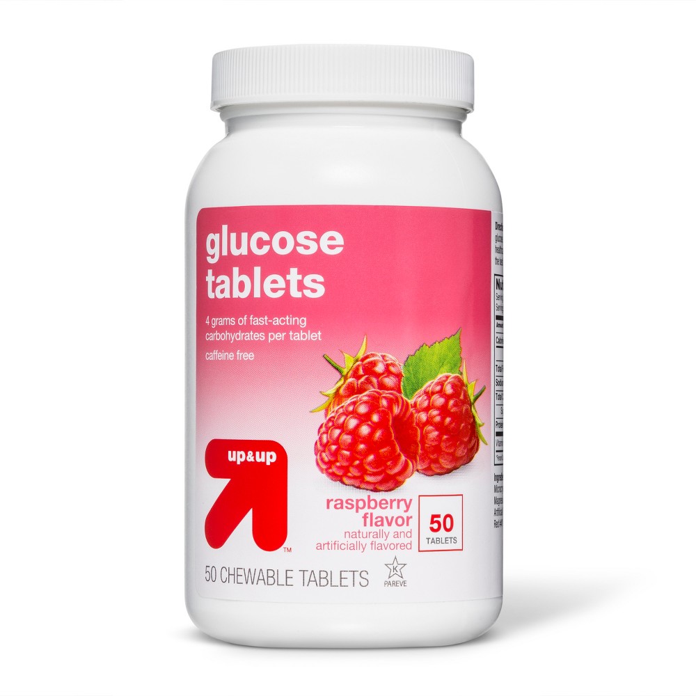 GLUCOSE CHEWABLE TABLETS, RASPBERRY, RASPBERRY