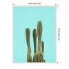 Amanti Art Turquoise Cactus by Lola Peacock Canvas Wall Art Print Framed - 2 of 4