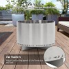 20.5In Portable Outdoor Bonfire Smokeless Firepit Stove with Stand and Removable Ash Pan, Stainless Steel Wood Burning Fireplace, Ideal for 4-6 People - 4 of 4