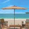 Aklin 6.5Ft X 10Ft Rectangle Angle Wooden Pulley Market Umbrella (No Tilt) - PAT8309 - Safavieh - 2 of 3
