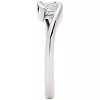 Pompeii3 1/3ct Round Diamond Solitaire Modern Engagement Ring 14K White Gold - 2 of 4