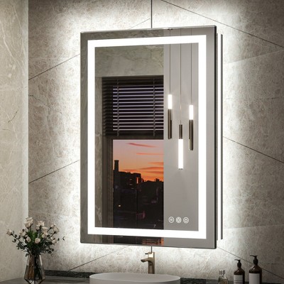 Keonjinn Led Backlit Bathroom Vanity Wall Mirror, 3 Color Temperatures ...