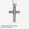 Sterling Silver Sparkling Cross Dangle Charm with CZ - Faith Inspired Bracelet Jewelry - 4 of 4