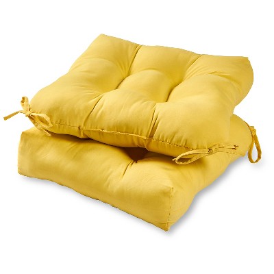 Yellow outdoor chair pads sale