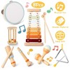 Babyluv "8-Piece Montessori Musical Toy Set for Toddlers: Xylophone, Tambourine, Maracas & More for Ages 3-5" Multicolor - 4 of 4